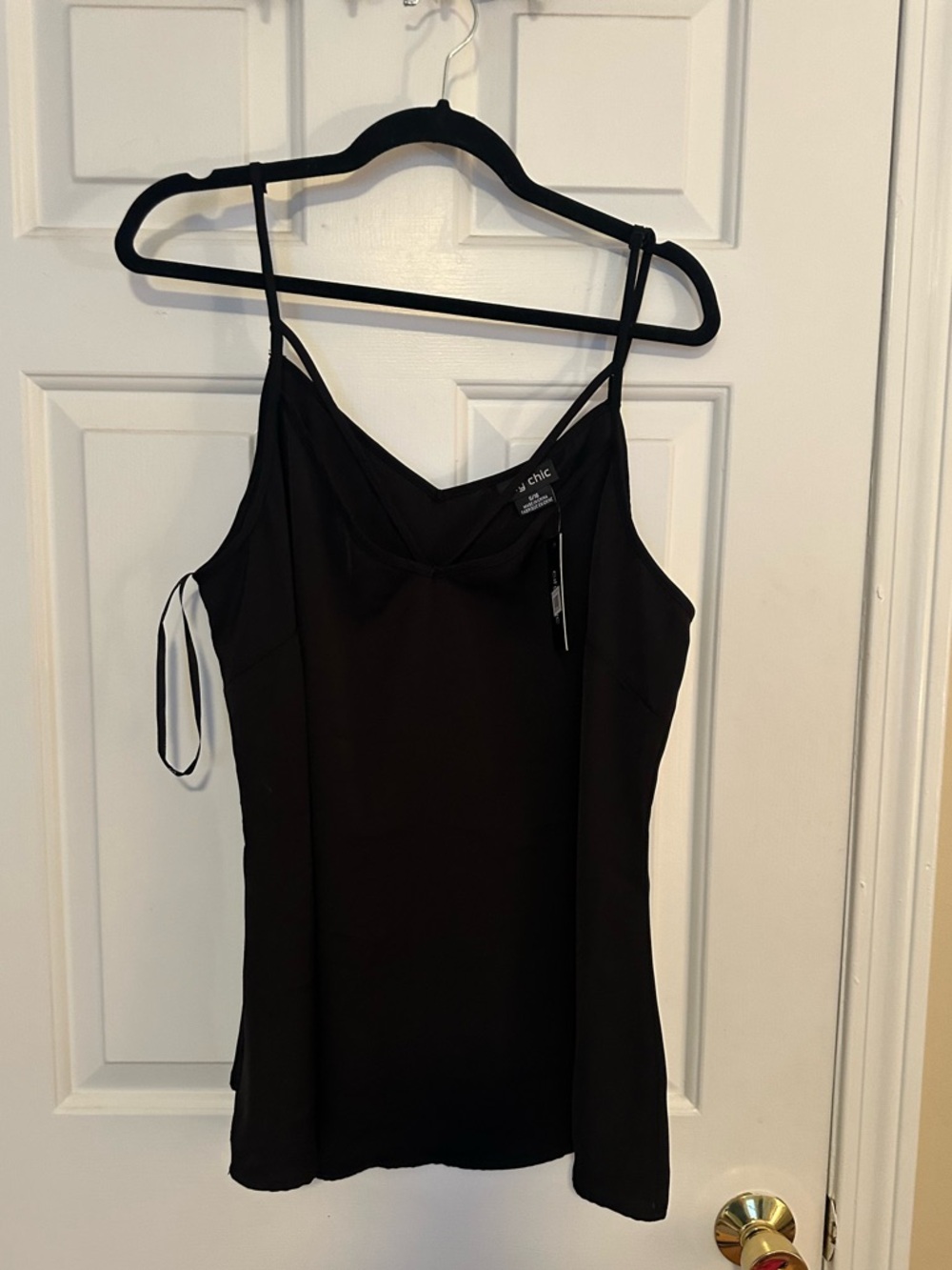 City Chic Black Strappy Tank Top